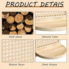 1 buc. Suport de depozitare pentru camera bebelușului, montat pe perete, suport de afișare a plantelor din ratan pentru camerele copiilor, ușor de instalat, suport de afișare pentru jucării și materiale de citit pentru copii, cel mai bun cadou de Crăciun pentru bebelușul tău, cadou de duș