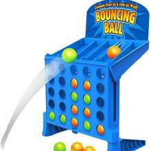 Point Games Bounce 4 In A Row - Travel Friendly Storage Case- Classic Board Games W Twist - Line Up 4 Classic Game - Strategical Thinking And Aim Practice - Multicolor - View 6