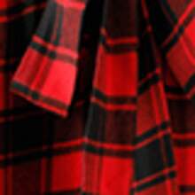 2025 Autumn/Winter Christmas Plaid Asymmetrical/Irregular Belt Midi Skirt