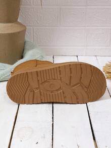 Fall/Winter Short Snow Boots, Multi-Color, Thick, Warm, Non-Slip Boots,Fur Boots - Yellow-brown - View 6