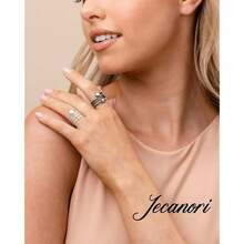 Jecanori Lymphatic Drainage Therapeutic Magnetic Ther.Apy Rings For Women,Adjustable Lymphatic Drainage Copper Magnetic Ther.Apy Rings, Magnetic Lymph Detox Ring Love Heart Gift(2PCS) (Black & Sliver){Inchcolor_nameinch:InchBlack&Sliverinch} - Đen và Bạc - Xem 6