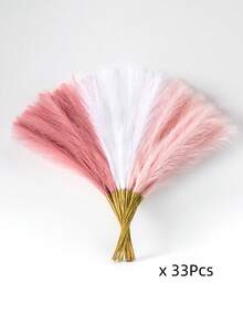 MEHELANY 42pcs Artificial Pampas Grass, 55cm/21.65in, Fluffy Fake Flowers, Available In Pink, White, Dark Pink, Artificial Reeds, Suitable For Home, Farmhouse, Boho Decor, Faux Flower Arrangements, Vase Fillers, Room Decor, Wedding Centerpieces - White Powder Dark Powder - View 10