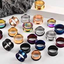 2pcs Hot Stainless Steel Water Droplet Ear Plugs Gauges Expanders Body Piercing Jewelry Women Earring Tunnels Stretchers Earring