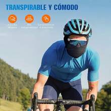 Pasamontañas transpirable, calentador de cuello de invierno, pasamontañas de una sola capa con protección, transpirable, a prueba de viento, para motocicleta, camping y senderismo, unisex - Camuflaje negro - Ver 7