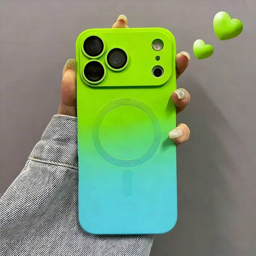 适用于 17 Pro Max、17 Pro、17 Air 的时尚渐变硅胶磨砂磁吸手机壳，也兼容 Apple 17、16、15、14、13、12、11 Pro Max Plus、16E，以及三星 S26 Ultra、A56、A55、A16、A17、S25FE、S25 Ultra 等型号，是圣诞节和冬季的理想礼物。