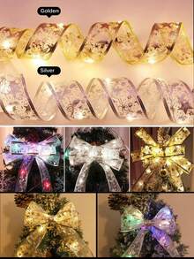 1 قطعة أضواء شريط إبداعية، ديكور شجرة عيد الميلاد بأسلوب INS الجديد الشائع، أضواء شريط ساتان، ديكور غرفة النوم، ديكور عيد، إضاءة ليلة عيد الميلاد الرومانسية، مناسب لمختلف المشاهد والأنماط، غرفة المعيشة، غرفة النوم، الحمام، ديكور المنزل، لوازم السفر، حفلات الزفاف، حفلات عيد الميلاد، هدية للرجال والأمهات والآباء والأصدقاء المقربين والمعلمين، رأس السنة، اكسسوارات، هدية ممتعة - متعدد الألوان - مشاهدة 5