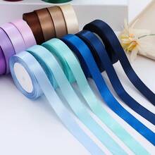 5卷高品质装饰丝带，宽2.5厘米，适用于礼品包装、派对装饰、圣诞装饰、工艺花卉、婚礼发饰，总长度112.5米