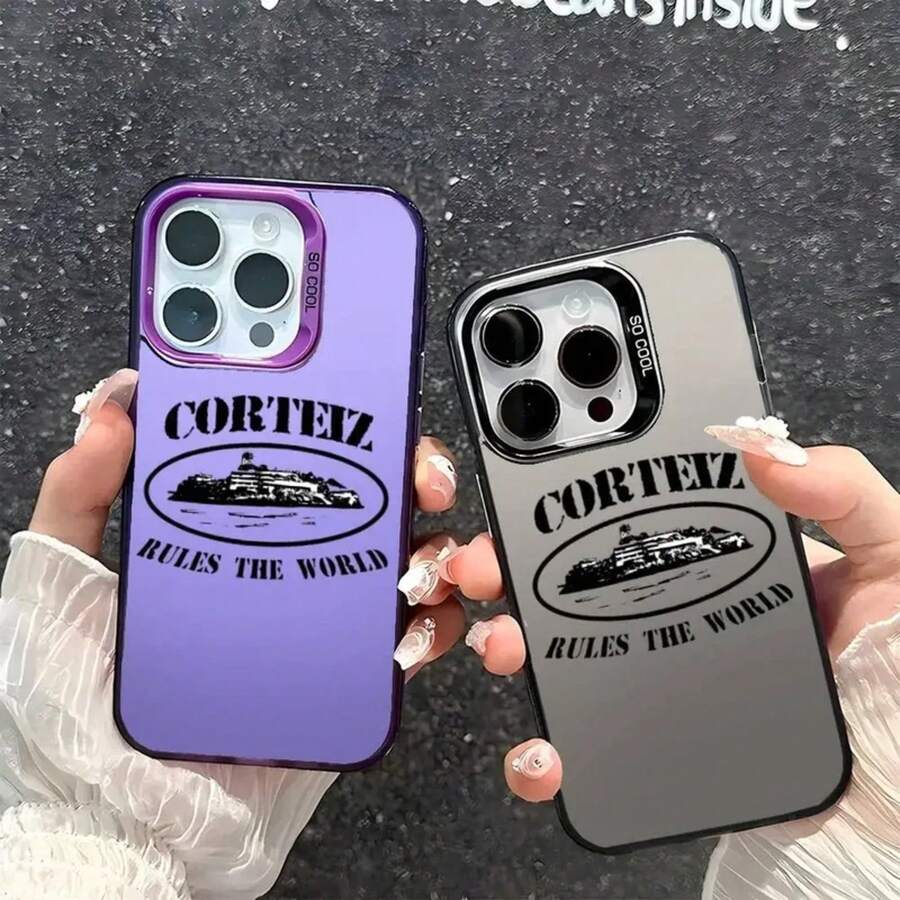 Rules The World C-Corteizs Phone Case Compatible With  16 15 14 13 12 11 Pro Max XS X XR 8 7 Plus SE Shockproof Plating Matte Cover, Cover Compatible With  17 Pro Max Case,  17 Pro Case,  17 Case,  16 Pro Max Case - JY-791 - 查看 1