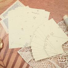 20pcs Simple Floral Letter Set, Including Letter Paper And Letter Cover, Suitable For Giving To Parents, Elders, Friends, And Colleagues, Romantic And Fresh Style, Back To School Season, School Supplies - Gift Letter Paper