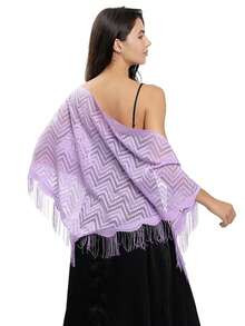 New Lightweight Hollow-Out Lace Knitted Triangle Scarf, Thin Shawlcover Upn For Summer, Sun Protection, Air Conditioning, Dates, Parties, Weddings, Geometric Pattern Fabric, Spring/Summer/Autumn