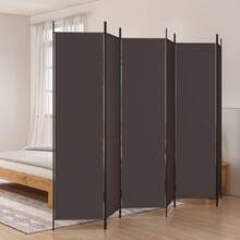 Larryhot Divisorio per ambienti a 6 pannelli, Marrone, 300x200 cm, Tessuto, Adatto a soggiorno, camera da letto, ufficio, pieghevole e facile da riporre, duplice scopo (schermo per lA, Privacy + decorazione), stabile senza oscillazioni e facile da montare - Castano - Visualizzare 1