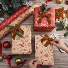 D100 Pcs Veet Christmas Gift Bows For Gift Wrapping Elastic Bows Holiday Pre Tied Bows 24'' Stretch Loops With Ribbon Stretch Cord For Flat Gift Boxes Xmas Baby Showers Weddings Party Favors - 卡其色 - 查看 4
