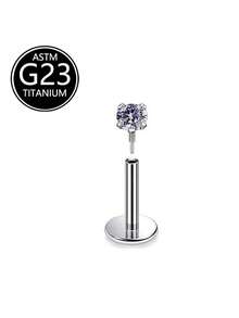 1 件 G23 钛 16G 氧化锆唇钉唇环 6-10 毫米穿孔饰品耳软骨耳屏耳轮内螺纹耳垂耳环