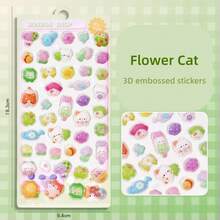 3D Cute Cartoon Stickers, Transparent Embossed Creative Diary Stickers, Diamond Gem Crystal Children's Handmade Decorative Stickers, Christmas/Thanksgiving Holiday Birthday Gifts For Kids