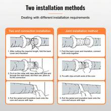 Manguera de ventilación para secadora, conducto flexible aislado de 5 pulgadas, 25 pies de largo con 2 abrazaderas de conducto, protección resistente de tres capas para HVAC, calefacción, ventilación y escape, valor de resistencia a la llama R-4.2 - 5 pulgadas, 25 pies R-4.2 - Ver 5