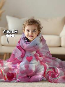 1pc Customized Soft & Cozy Blanket, Suitable For Mother's Day, Birthday - Multicolor - View 9