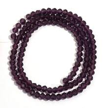 1颗3/4/6/8/10毫米透明深紫色刻面玻璃水晶珠,闪亮隔珠,时尚休闲百搭奥地利风格手工DIY串珠,适用于耳环/手链/脚链/项链等珠宝制作/圣诞装饰/节日装饰/婚礼装饰/橱窗装饰/包包及服装配饰 - 深紫色 - 查看 8