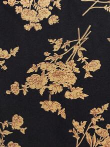 Elegant Y2K Floral Midi Dress For Women - Blue With White Flowers, Off Shoulder Design, Tie-Up Straps, A-Line Silhouette, Polyester, Machine Washable - Perfect For Summer - Màu vàng - Xem 3