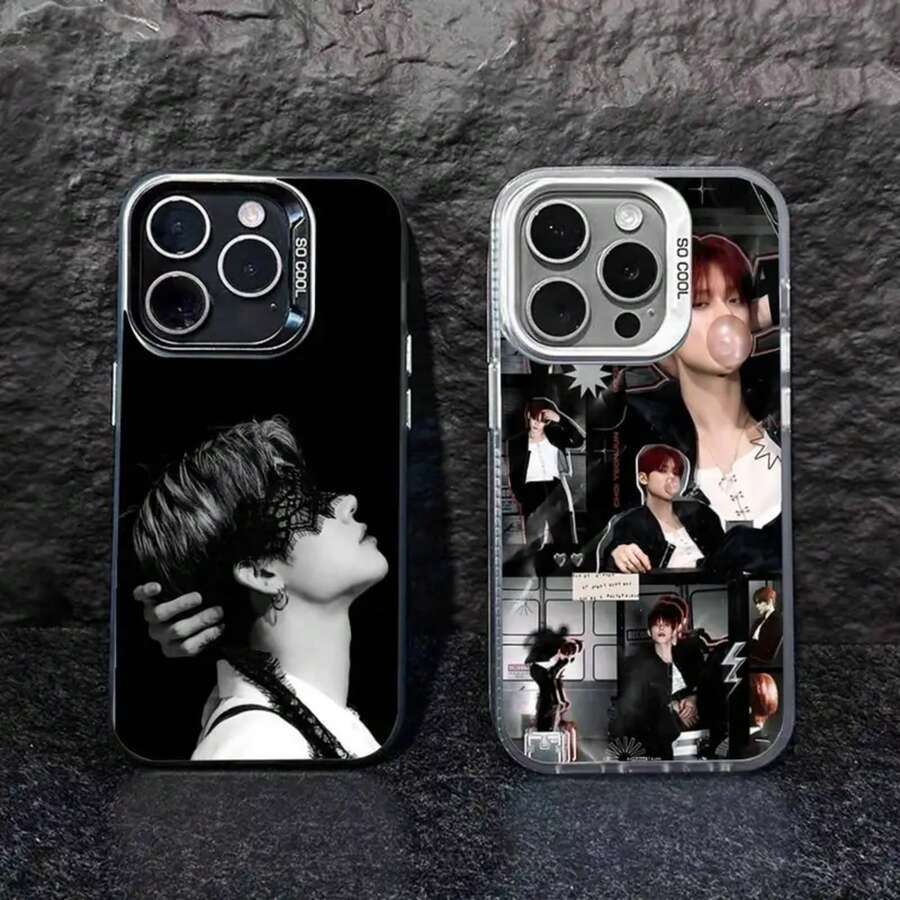 Funda de teléfono Singer Y- para 17 16 15 14 13 12 11 Pro Max Plus, color a prueba de golpes, cubierta trasera plateada - z7 - Ver 1