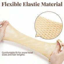D3 Pcs Beige Wig Caps For Long Hair Nylon Hair Nets For Women Mesh Wig Cap For For Women Non Slip Accory For Halloween Party Cosplay - Màu be - Xem 2