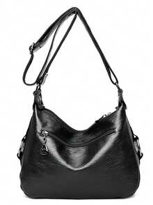 2025 New Luxury Designer Shoulder Crossbody Bags Women Purses And Hangbags Female Genuine Soft Pu Leather Casual Messenger Bag - Black - View 7