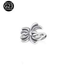 1pc Titanium Heart Zirconia Embedded Skin Implant Stud - Titanium Color - View 20