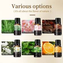 Essential Oil Set (16PCS/12PCS/6PCS * 10ML), Essential Oil Set For Diffusers, Humidifiers, Aromatherapy Candles - Amazing Gift Set For Women, Lovers, And Friends-Including Vanilla, Sandalwood, Lemon, Osmanthus, Lavender, Cherry Blossom, Rose, Sweet Orange, Magnolia, Mint, Ocean, White Tea, Jasmine, Lily, Bamboo, Gardenia - Mixed Color 12-bottle Essential Oil Set - View 7