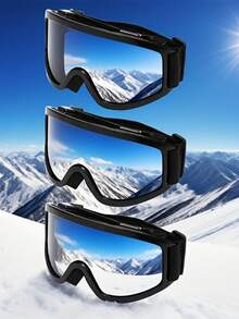 New Large Frame Ski/Cycling/Mountaineering Anti-Wind Men's Goggles, Anti-Wind And UV Protection Ski Goggles - Combination - View 6