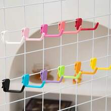 1/30pcs Colorful Plastic Hooks, Suitable For Metal Grid Boards - Easy To Install, Reusable Hanging Solution, Ideal For Home, Supermarket And Market Display Bathroom Bathroom Accessories Bathroom Tools