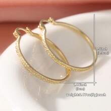 Elegant And Fashionable Star And Moon Hoop Earrings, Blue SyntheticZirconian Earrings, Versatile Stylish Earrings For Women, Perfect Valentine's Day Gift - Gold - View 9