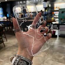 Cartoon White Shadow Airplane World Tour Phone Case Suitable For Apple For Iphone 16/XR/11/12/13/14/15 Plus Pro Max/Plus And Other Models, Durable, Stain-Resistant, And Fingerprint-Proof. Birthday Gift For A Girlfriend, Boyfriend, Spouse, Friend, Or Even Yourself.Novel And , Suitable For Both Men And Women, Stylish And Elegant, Ideal For Business Gifts.The Best Present~ High Transparency Material - Transparent - White Airplane 1116WC, Cute Phone Case, Funny Phone,Suitable For IPhone 17 Air - 無色 - 查看 4