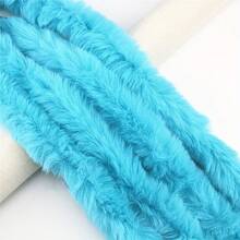 1pc Colorful Imitation Rabbit Furry Fur Top Tie Up DIY Fur Collar Autumn And Winter Clothing Scarf Hat Jacket Accessories - White - View 25