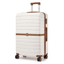Suitcase 20 24 28 Inch Cabin Carry On Check In ABS PC Hard Shell Spinner Wheels Lock Small Medium Large Travel Luggage Set For Holiday Family - 乳白色 - 查看 11