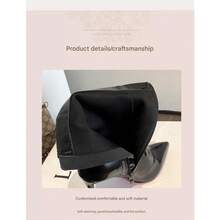 Black short boots women's autumn and winter 2025 patent leather thin heel pointed thin boots sexy royal sister red sole high heels boots