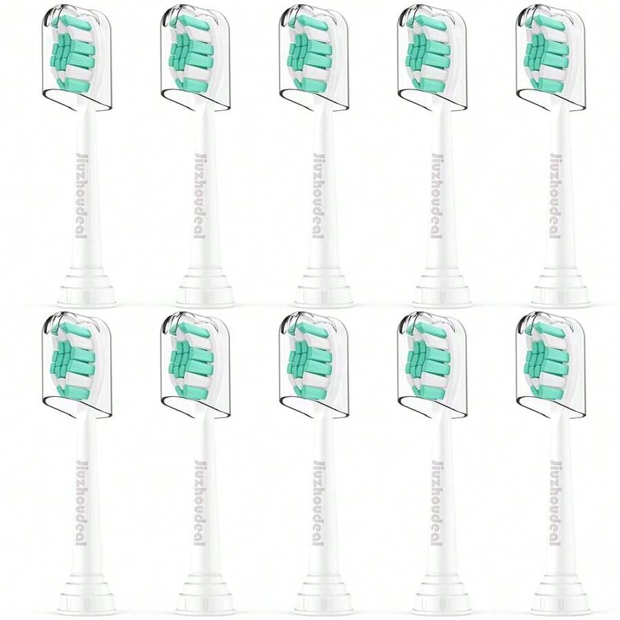 Replacement Toothbrush Heads Compatible With Philips Sonicare: Electric Brush Heads For Sonicare C2 Plaque Control Protective Clean 4100 5100 6100 Toothbrush, 10-Pack{Inchcolor_nameinch:Inch10PackWhiteinch} - 10packWhite - View 1