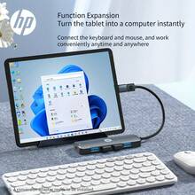 HP USB Hub, Plug And Play USB Expansion, Multi-Port With Power Delivery, Type-C Docking Station, Splitter, Adapter, Converter, Multi-Functional Interface, Compatible With Multiple Devices - Silver - View 4