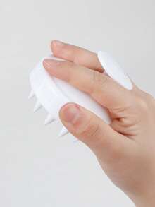 1支头皮按摩洗发刷，柔软硅胶刷毛，有效去除头皮屑，干湿两用，男女通用，适合所有发质，包含：梳子、后梳、造型梳、卷发梳、边缘梳、梳子套装、发刷、解结梳、女士梳、护发、旅行、美发产品、美发工具、美发配件、理发师、理发店设备 - 白色 - 查看 9