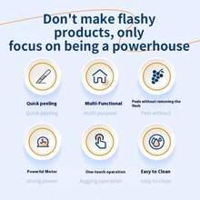 Peel Pro Electric Peeler, Grape Peeling Machine, Garlic Peeling Machine, Portable Automatic Electric Fruit Peeler, Rechargeable Easy Peel Remover Tool