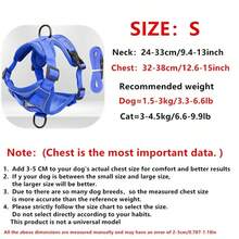 Reflective Pet Harness And Leash Set For Dog & Cat, Escape Proof Adjustable Small Dog Harness With Soft Mesh All-Season - Royal Blue - View 12