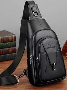 高档男士斜挎包 | 新品批发 | 高品质通勤斜挎包 | 水壶包 | 大容量斜挎包 | 竖款手提包 | 多口袋胸包/腰包 | 黑棕色复古手拿包 - 彩色 - 查看 4