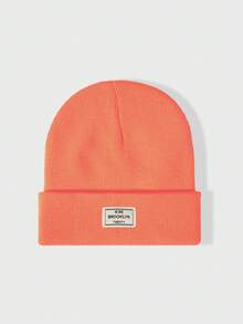 1顶刺绣针织帽，男女通用加厚针织帽，保暖户外帽，无檐帽，Y2K风格男女冬季服饰 - 針織帽 - 查看 31