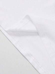 1 PcsCherry Pattern And Letter Printed T-Shirt, Round Neck Short Sleeve Casual Top, Suitable For Women Spring180g 100% Cotton - 粉色 - 查看 11