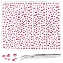 975Pcs Face Gems Hair Gems, Self-Adhesive Face Jewels Eye Jewels Rhinestones 3/4/5/6 Mm DIY Face Gems Stick On, Hair Body Rhinestones Gems Crystals Pearls For Face Makeup, Crafts (Gem_Pink){Inchcolor_nameinch:Inchgem_pinkinch} - 寶石粉紅 - 查看 2