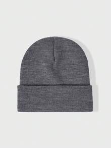 1pc Y2K Style Fashionable Versatile Oversized 360 Needle Flat Knit Beanie Hat, Suitable For Street, Party, Autumn/Winter Outdoor - Knitted Hat - View 15