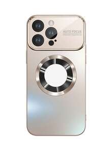Ốp điện thoại màu titan cao cấp hoàn toàn mới, tương thích với các dòng Apple 16, 15, 14, 13, 12 và 11 Pro Max Plus, hỗ trợ sạc không dây từ tính và được trang bị kính chống sốc bảo vệ ống kính camera. - Vàng - Xem 11