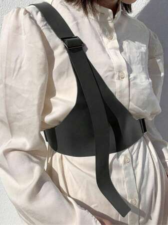 1pc Punk Rock Belt Black Leather Body Harness Waist Belt For Women Cosplay Gothic Halloween Costume Adjustable Waist Belts