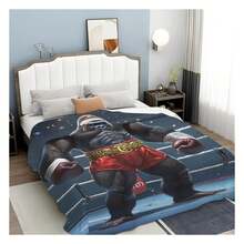 Tijuboni Gorilla Boxing Throw Blanket Funny Boxing Gifts For Men Women Adults Soft Flannel Fleece Blanket For Couch Sofa ​Bed Home Decor 40"X50" The Essential Nap & Lounge Throw Cozy Unplugged: Your Blanket For Naps And Beyond Your Versatile Blanket For Work, Home, And Travel The All-Purpose Blanket For Rest And Relaxation Small Blanket, Sofa Nap Blanket - 彩色 - 查看 4