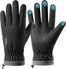 Guantes para ,Guantes De Invierno para Pantalla Táctil,Impermeables,Resistentes A La Nieve Y Al Viento,para Correr,Andar En Bicicleta Y Hacer Senderismo. - Negro - Ver 13