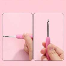 9pcs Crochet Hook Set With Storage Box, Soft Handle Crochet Hooks Set, Knitting Tools DIY Yarn Craft Supplies (Assorted Color Knitting Needles & Stitch Markers)