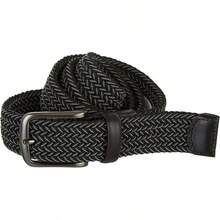 Cinturón elástico de cuero con ribete de tejido Cinturón para Hombre - Gris - Ver 4